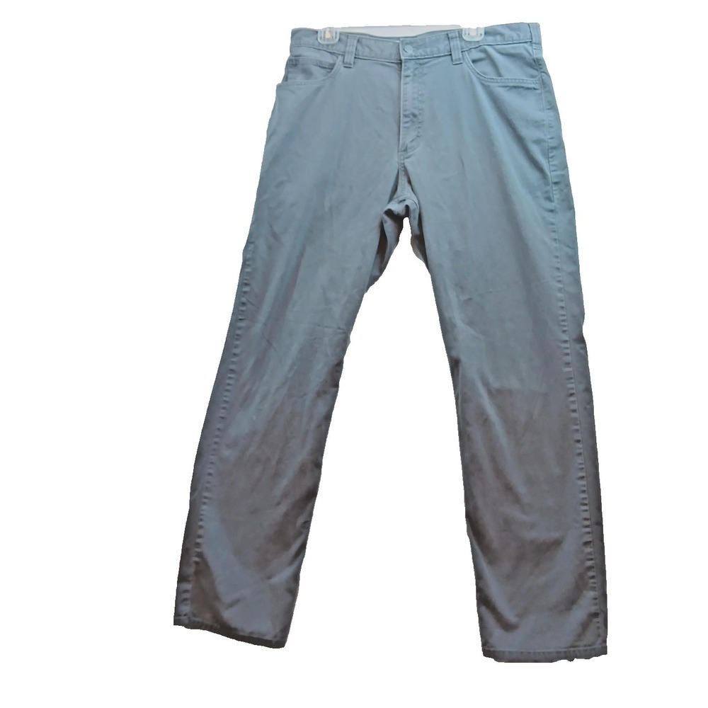 Carhartt Men Jeans‎ 36x32 Gray Straight Relaxed Fit Workwear Rugged Flex Canvas